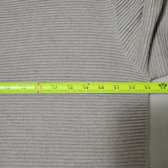 Aritzia Wilfred sz M-L Campanule Silk Cashmere Cotton Sweater Dress Grey Beige - Picture 10 of 15